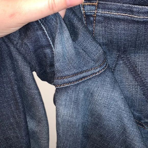 Mother The  Looker Ankle Step Fray Dark Wash 27 - Picture 9 of 13